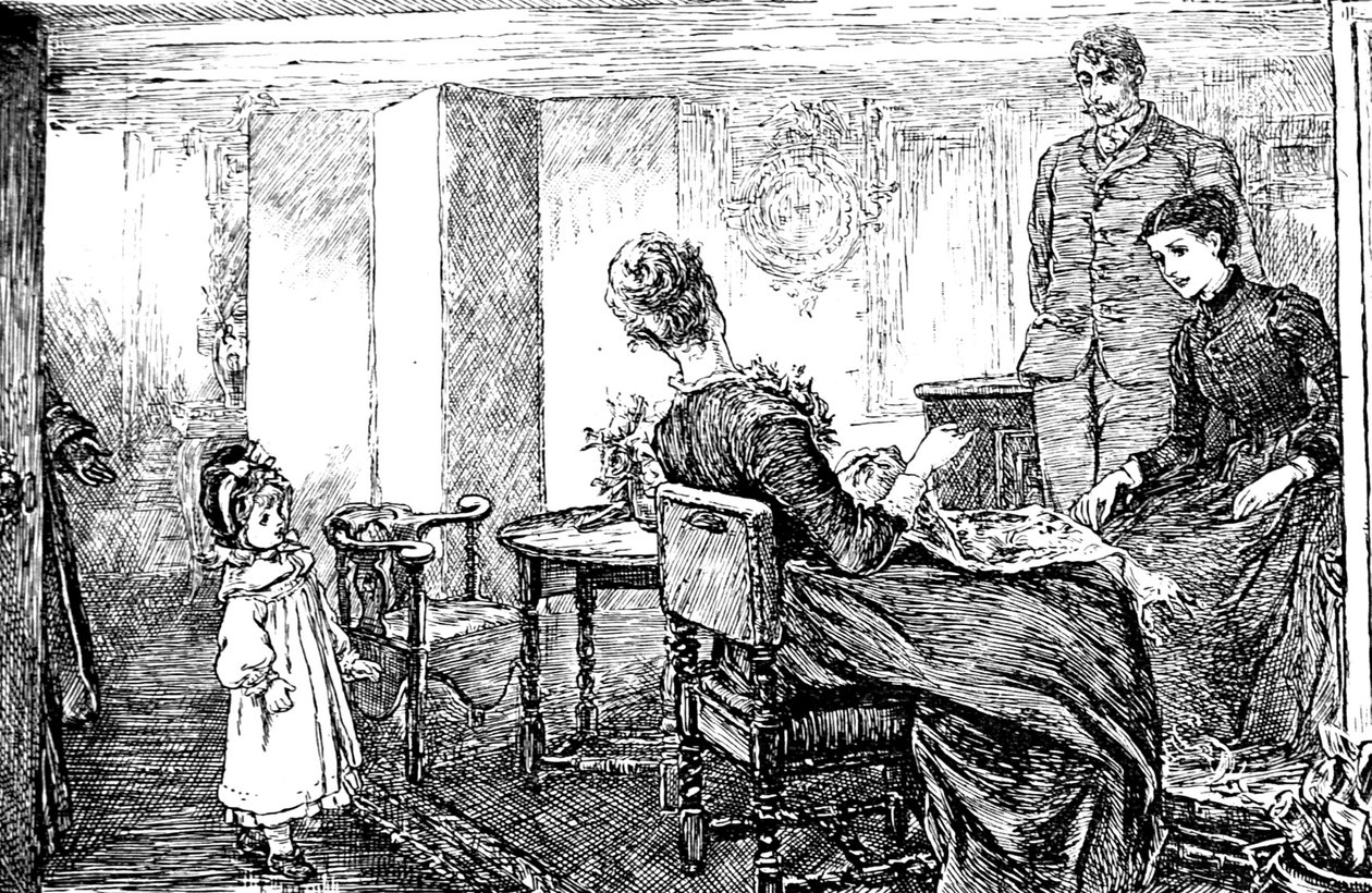 En liten jente med tante og onkel som passer henne for ettermiddagen av Mary Ellen Edwards