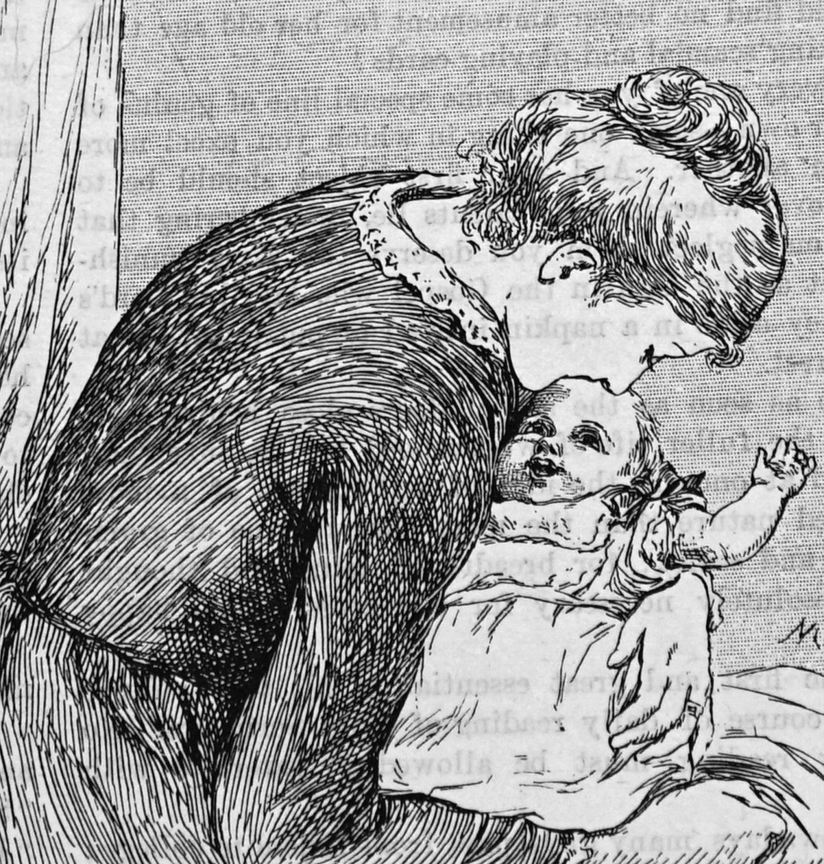 En mor som koser barnet sitt av Mary Ellen Edwards