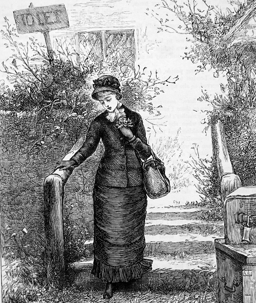 En kvinne ser på hus for utleie av Mary Ellen Edwards