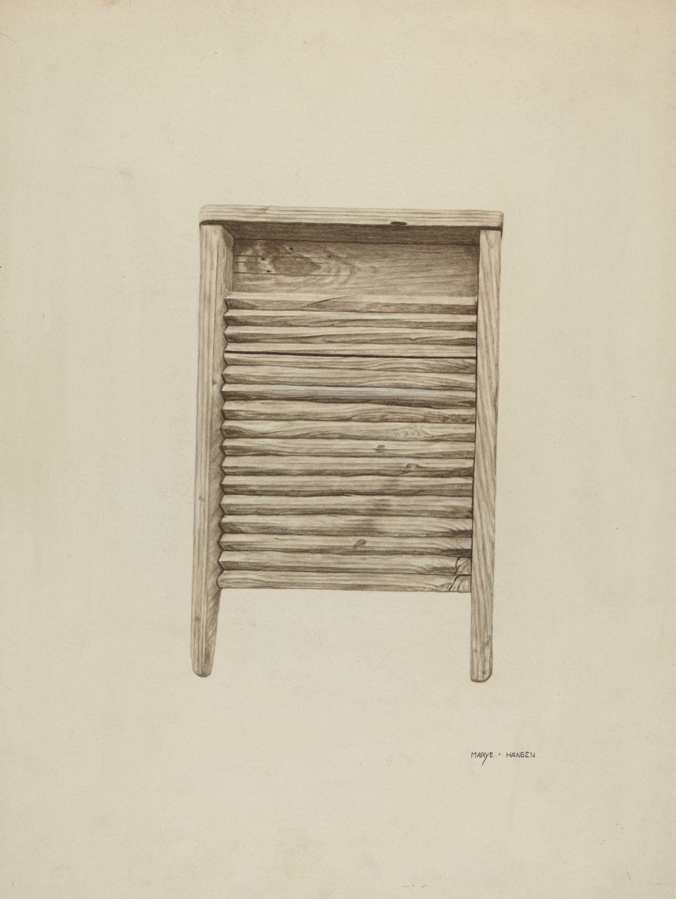 Vaskebrett, ca. 1940. av Mary Hansen