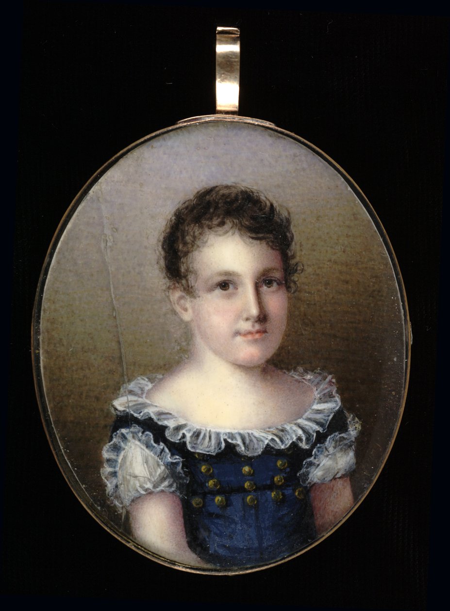 Portrett av en ung jente, 1825. av Mary Jane Simes