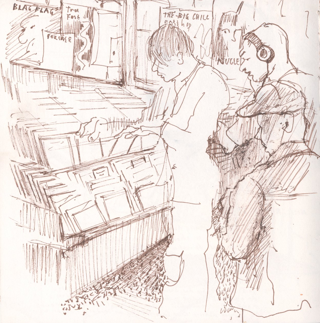 Rough Trade, 2006 (penn og blekk) av Mary Kuper