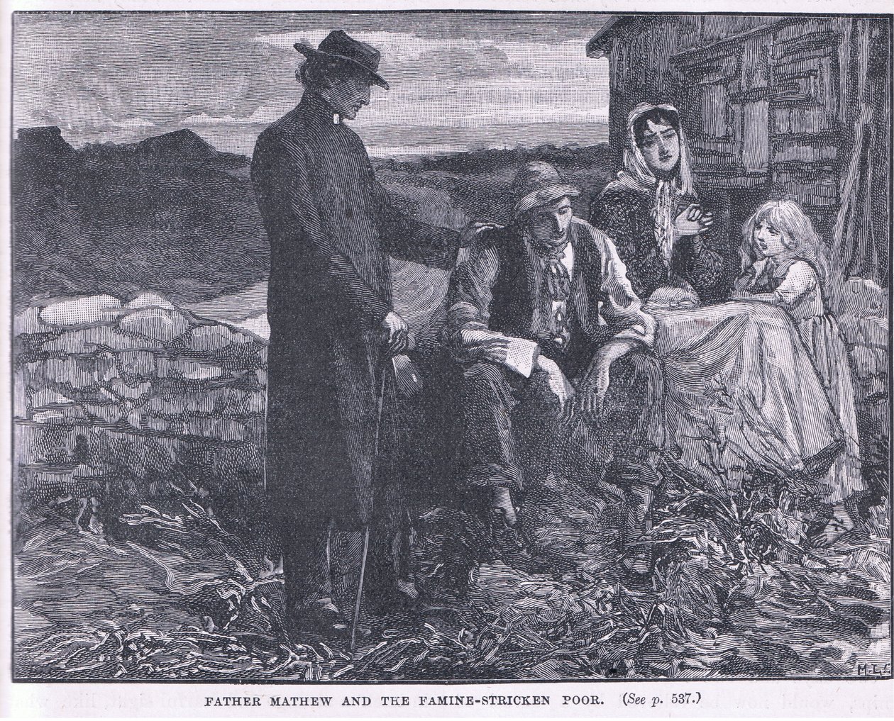 Far Matthew og den hungersnød rammet fattige e.Kr. 1845 av Mary L. Gow