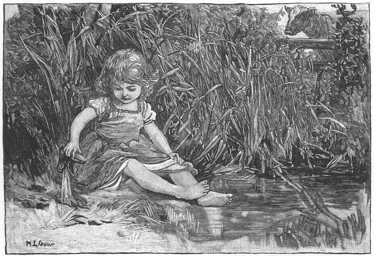 Scene fra Silas Marner av George Eliot, 1882 av Mary L Gow