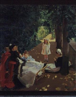 The Park, ca. 1900 (olje på lerret) av Mary Louise MacMonnies