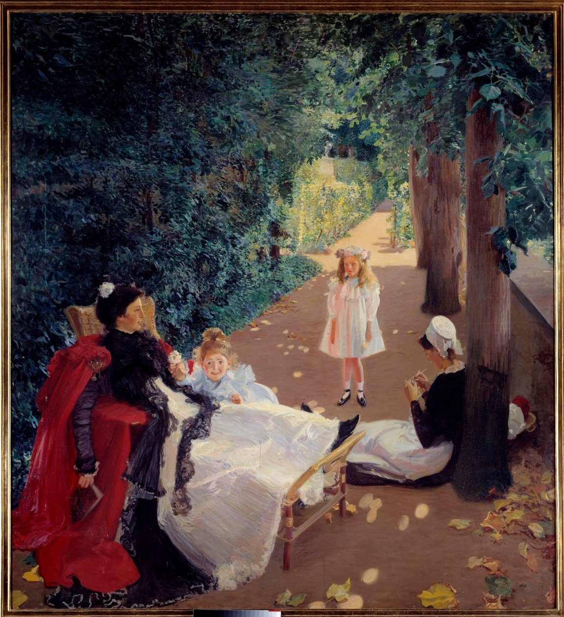Nap in the Park-maleri av Mary Mac Monnies (1858-1946) 1800-tallet. Rouen, Musee des Beaux Arts. av Mary Louise MacMonnies