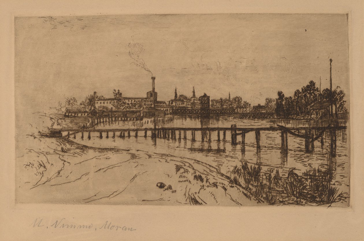 Newark, NJ, fra Passaic av Mary Nimmo Moran