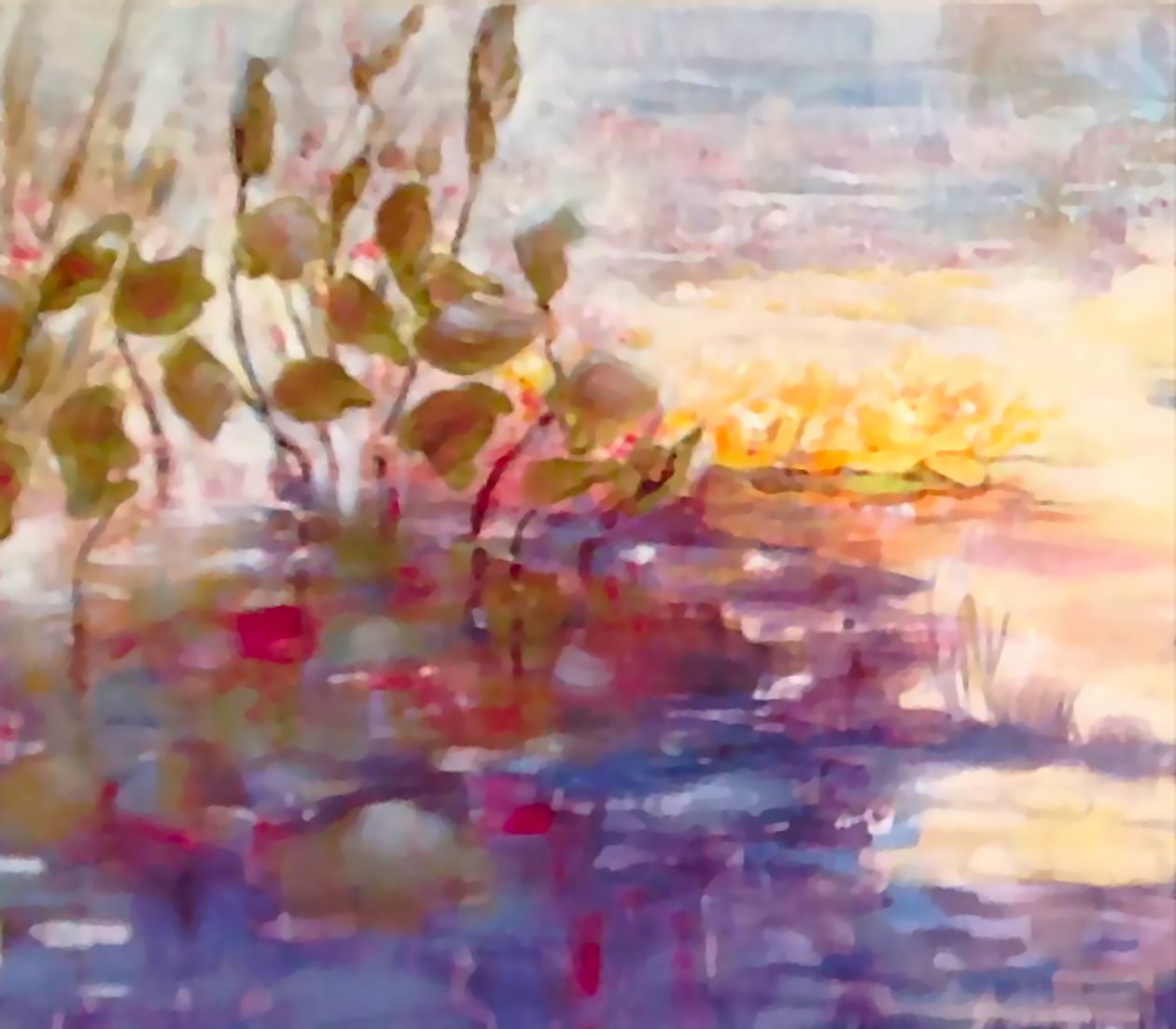 gull og rosa reflekser av Mary Smith