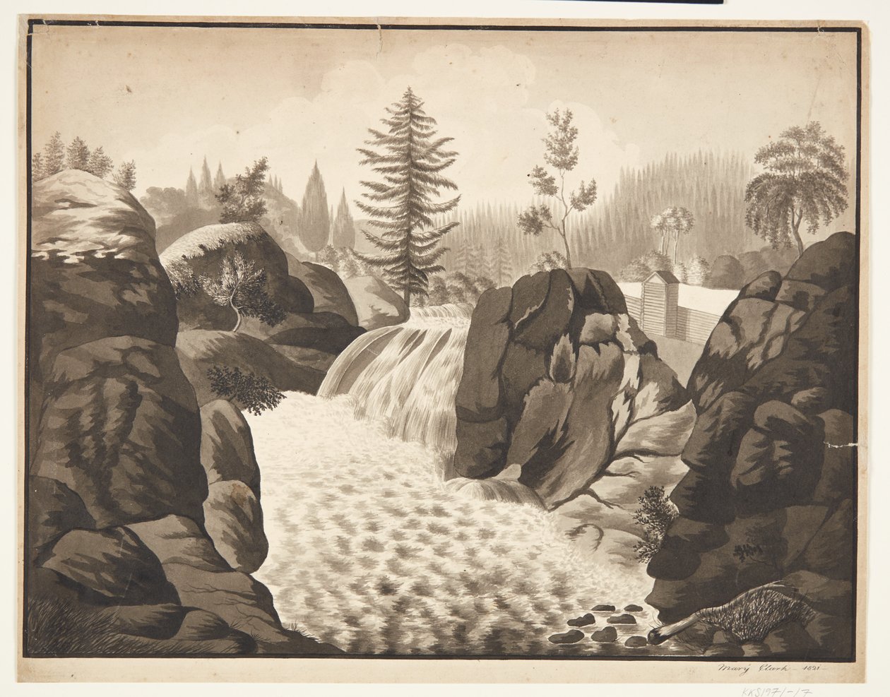 Norsk landskap av Mary Sophie Clarck