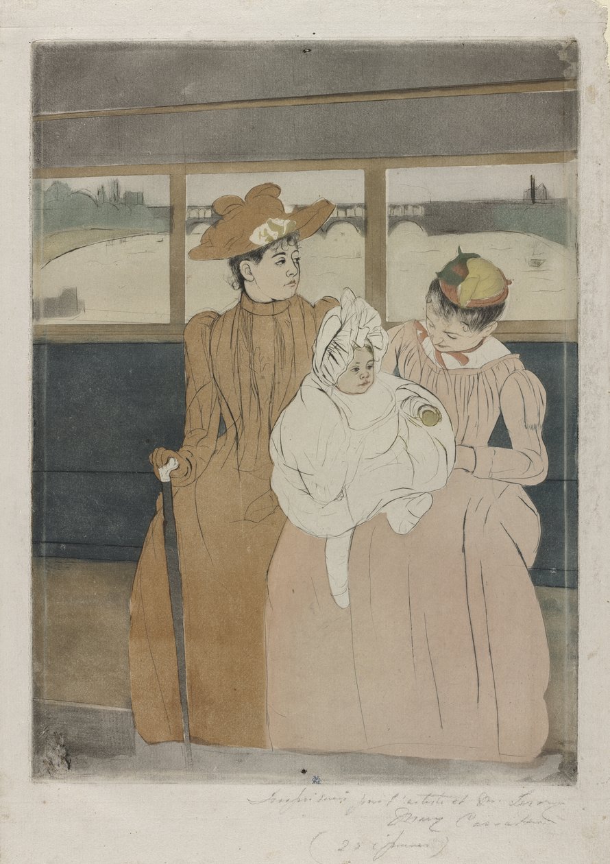I Omnibus, 1890-91 av Mary Cassatt