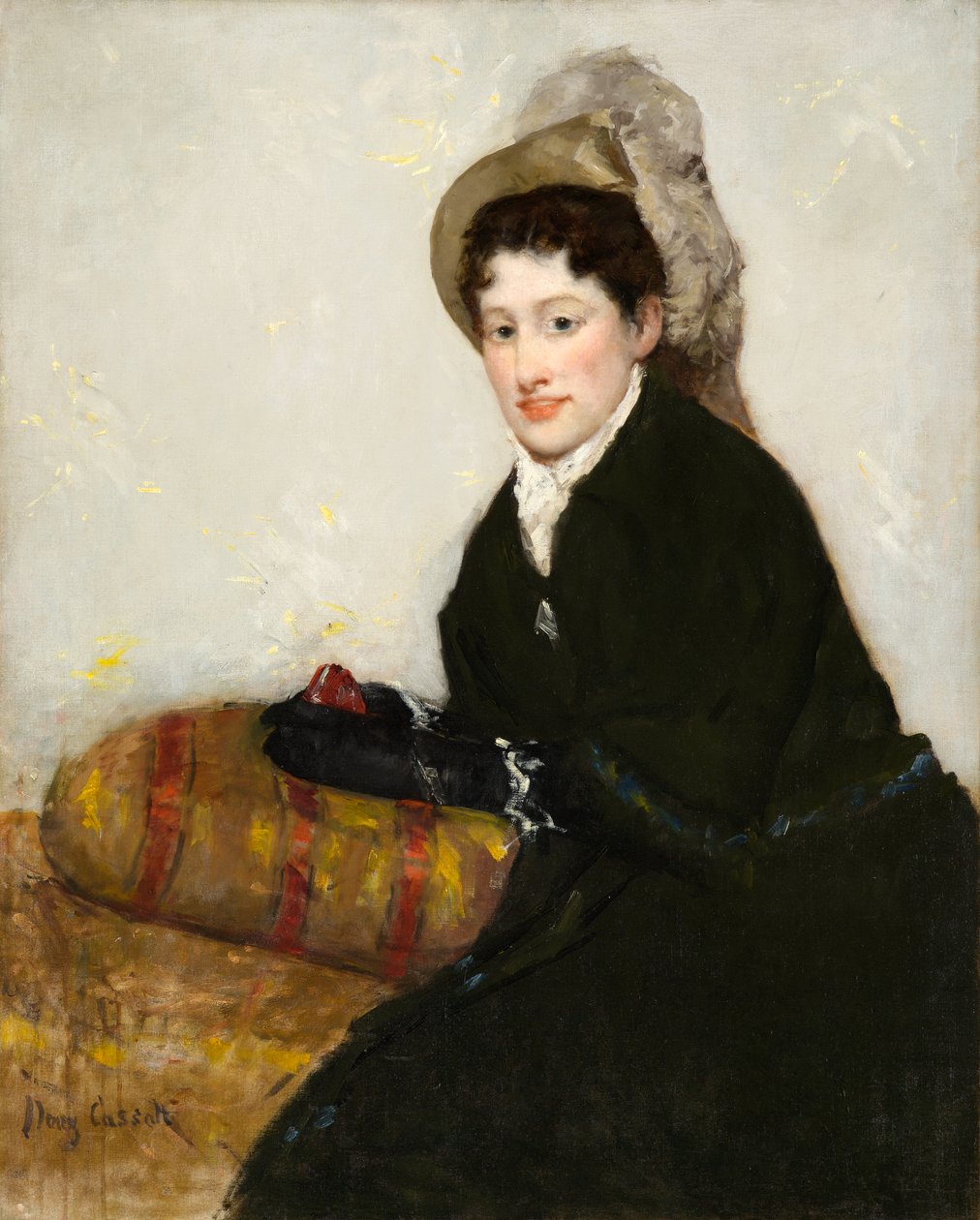 Portrett av Madame X kledd for matinéen av Mary Stevenson Cassatt