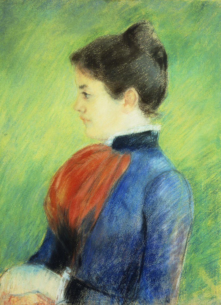Profil av en kvinne som bærer en Jabot, av Mary Cassatt