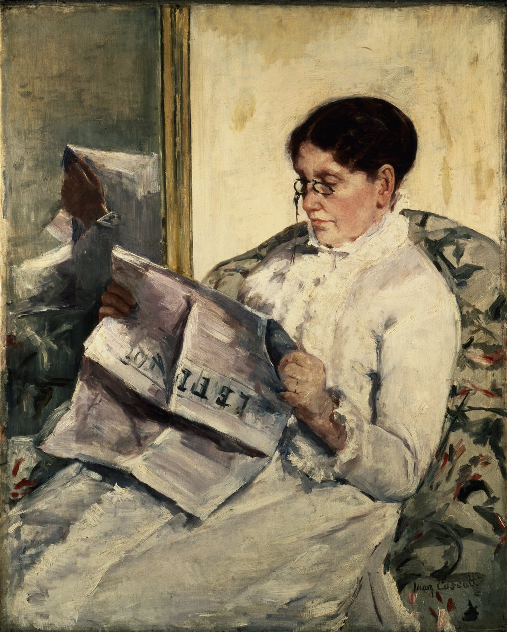 Leser Le Figaro, 1878 av Mary Cassatt