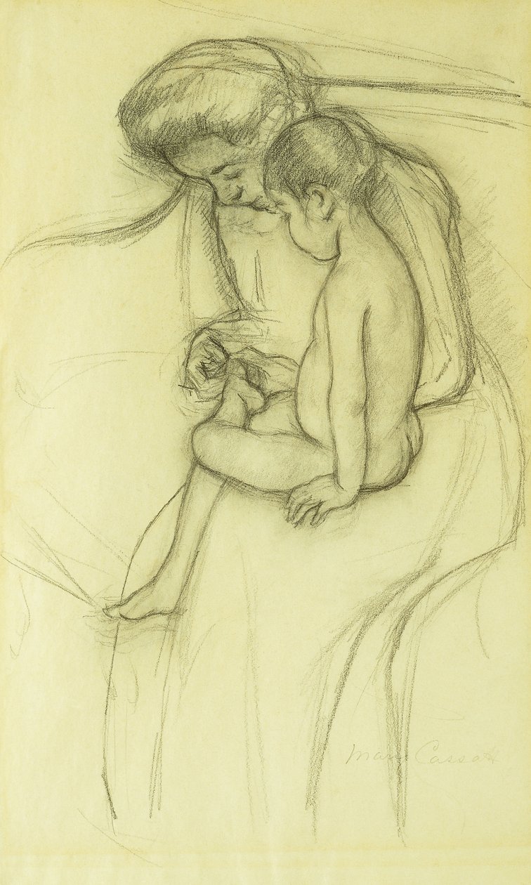 Pedikyren, ca. 1908 av Mary Cassatt