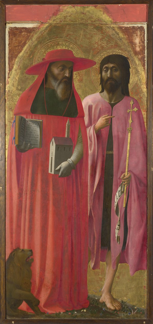De hellige Hieronymus og døperen Johannes, ca 1428-1429 av Masaccio Masolino
