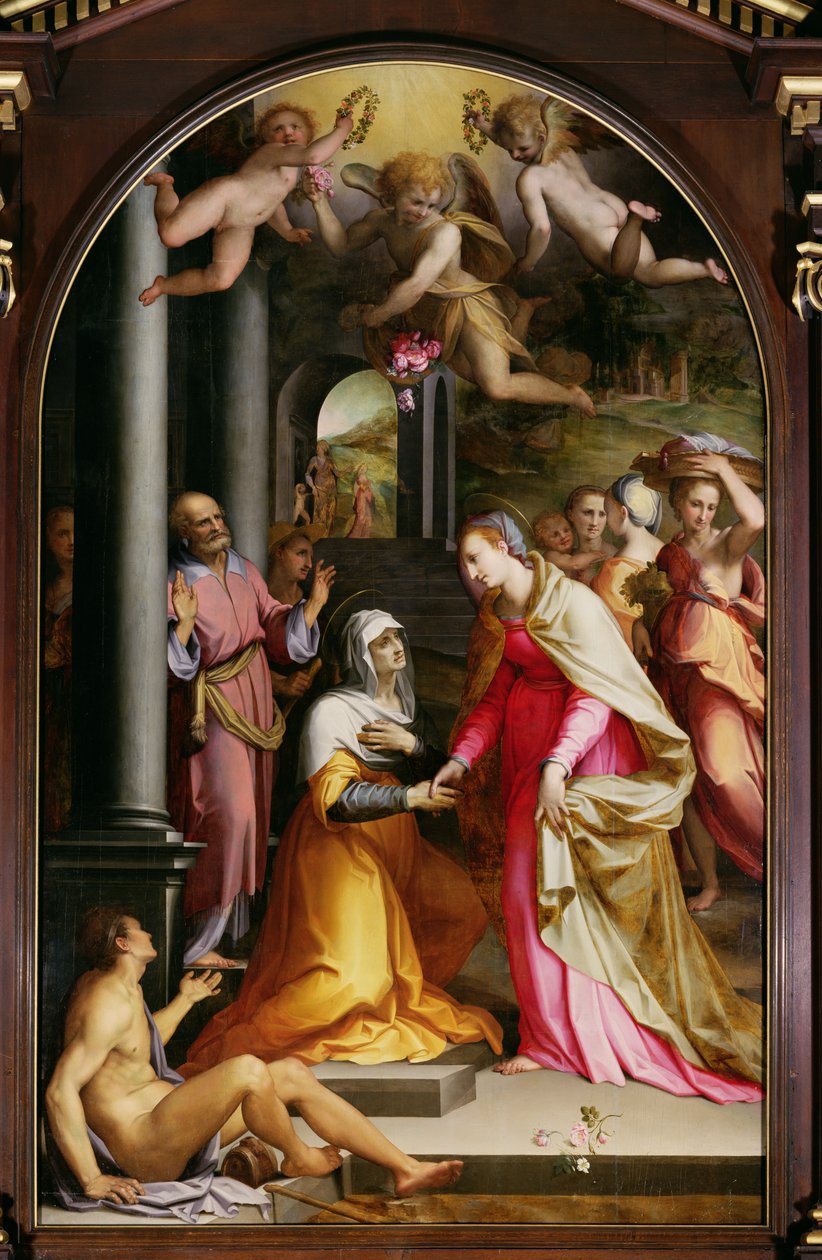 Besøket, 1560 av Maso da San Friano