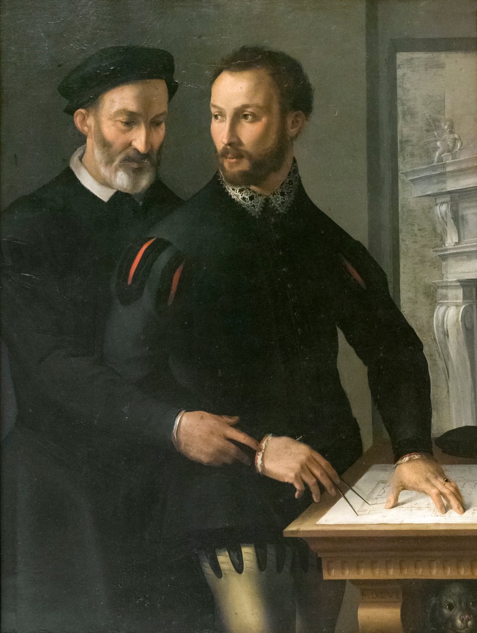 Dobbelt mannsportrett av Maso da San Friano