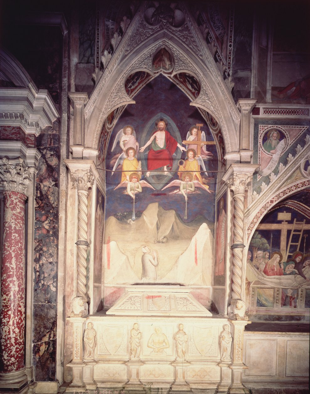 Last Judgment from the Bardi av Vernio Chapel (fersk) av Maso di Banco Giottino