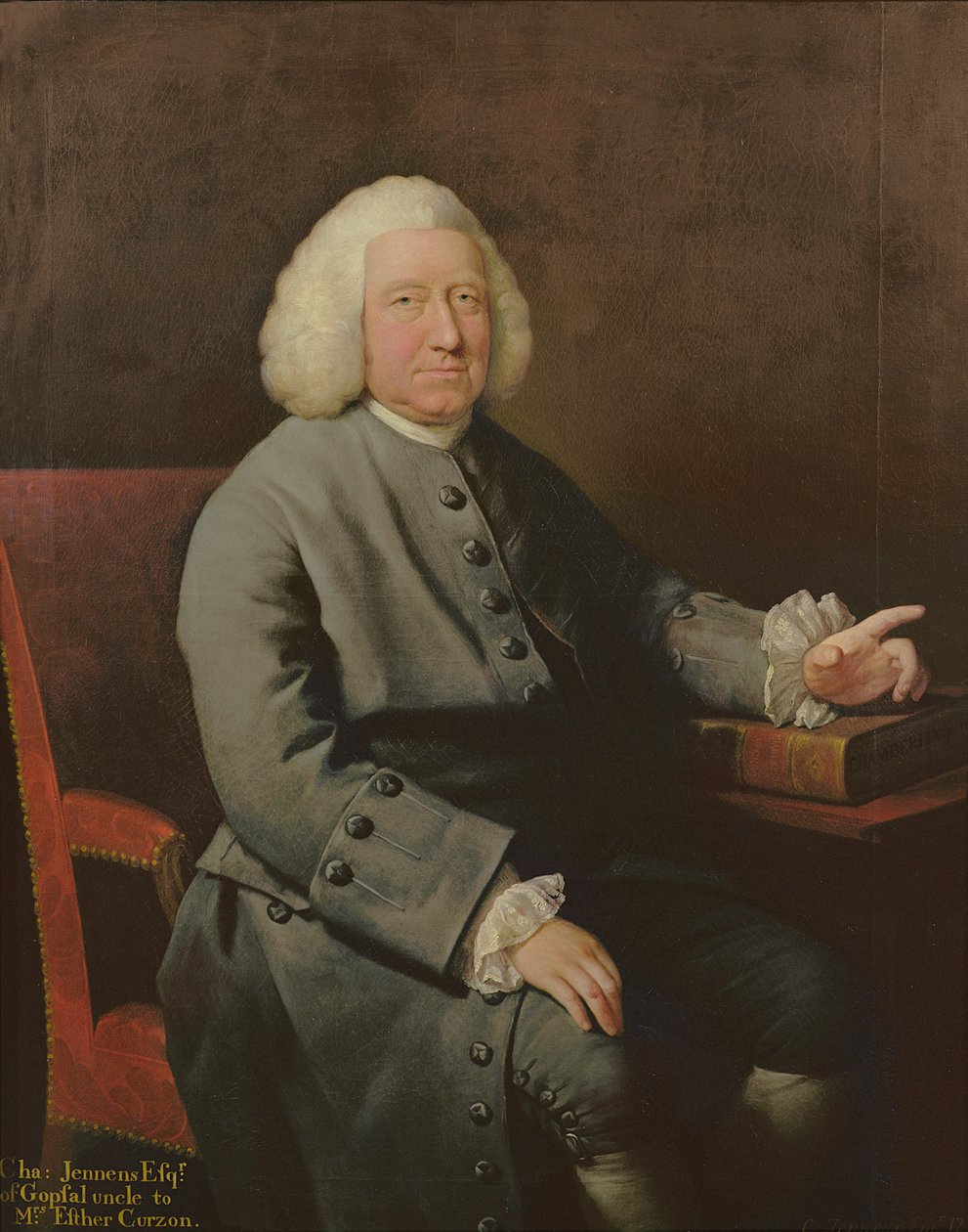 Portrett av Charles Jennens (1700-73), beskytter og venn av Handel av Mason Chamberlin