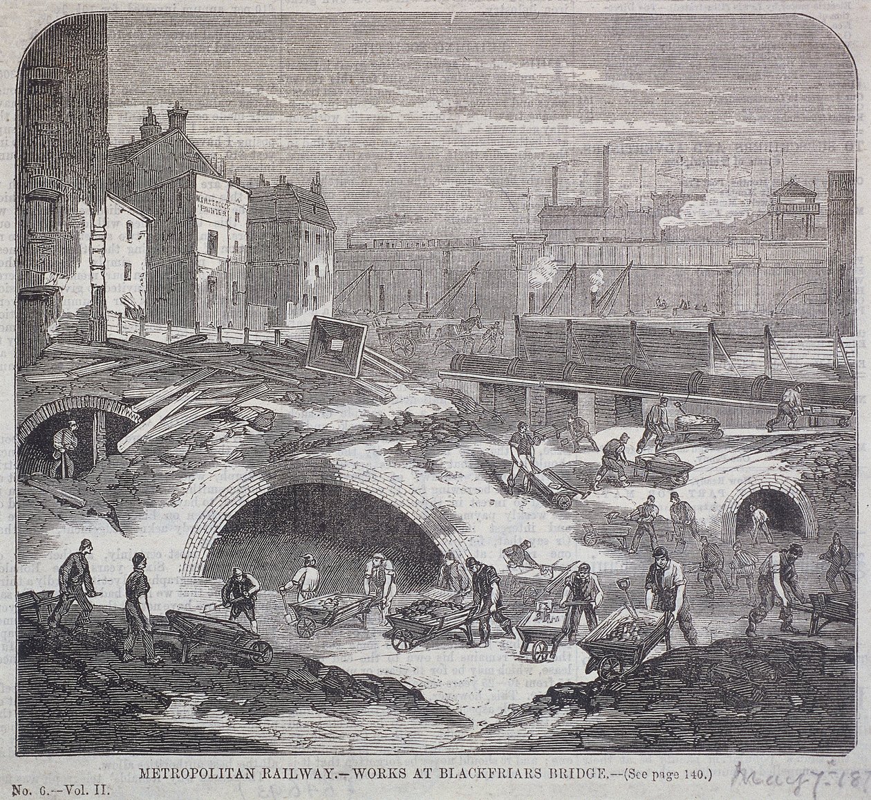 Blackfriars Bridge, London, 1863 av Mason Jackson