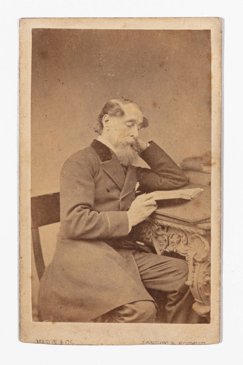 Carte-de-visite av Charles Dickens, av Mason & Co av Mason and Co.