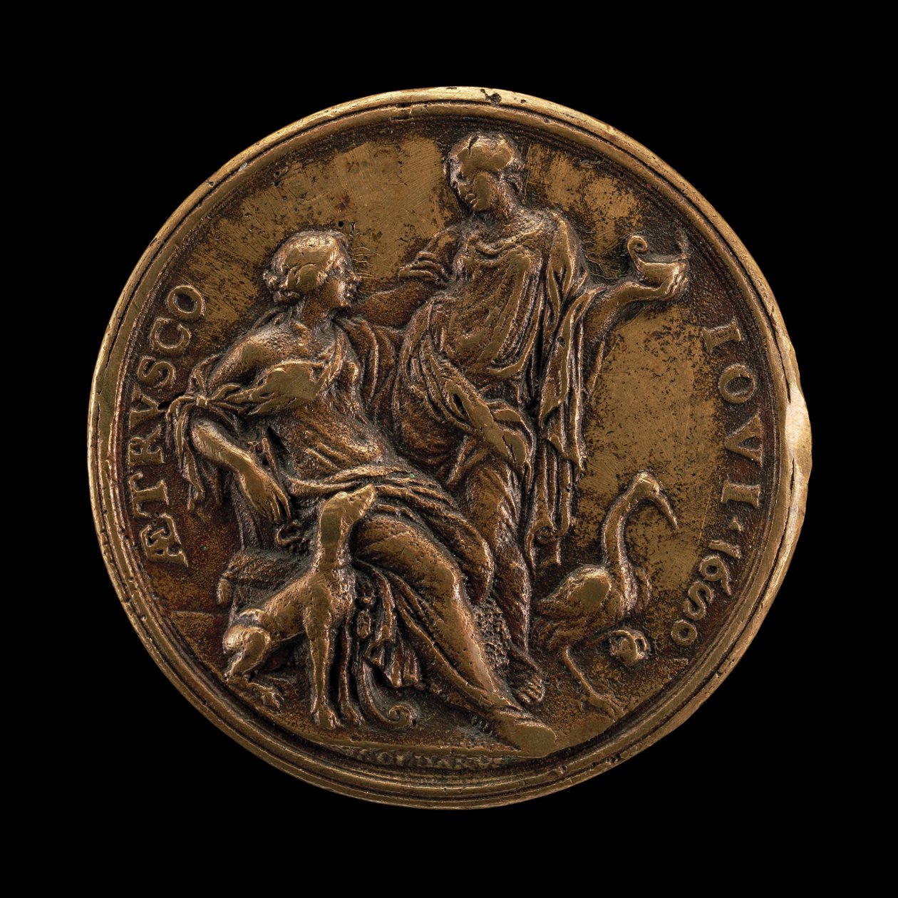 Allegory of Vigilance and Loyalty [revers], 1680. av Massimiliano Soldani