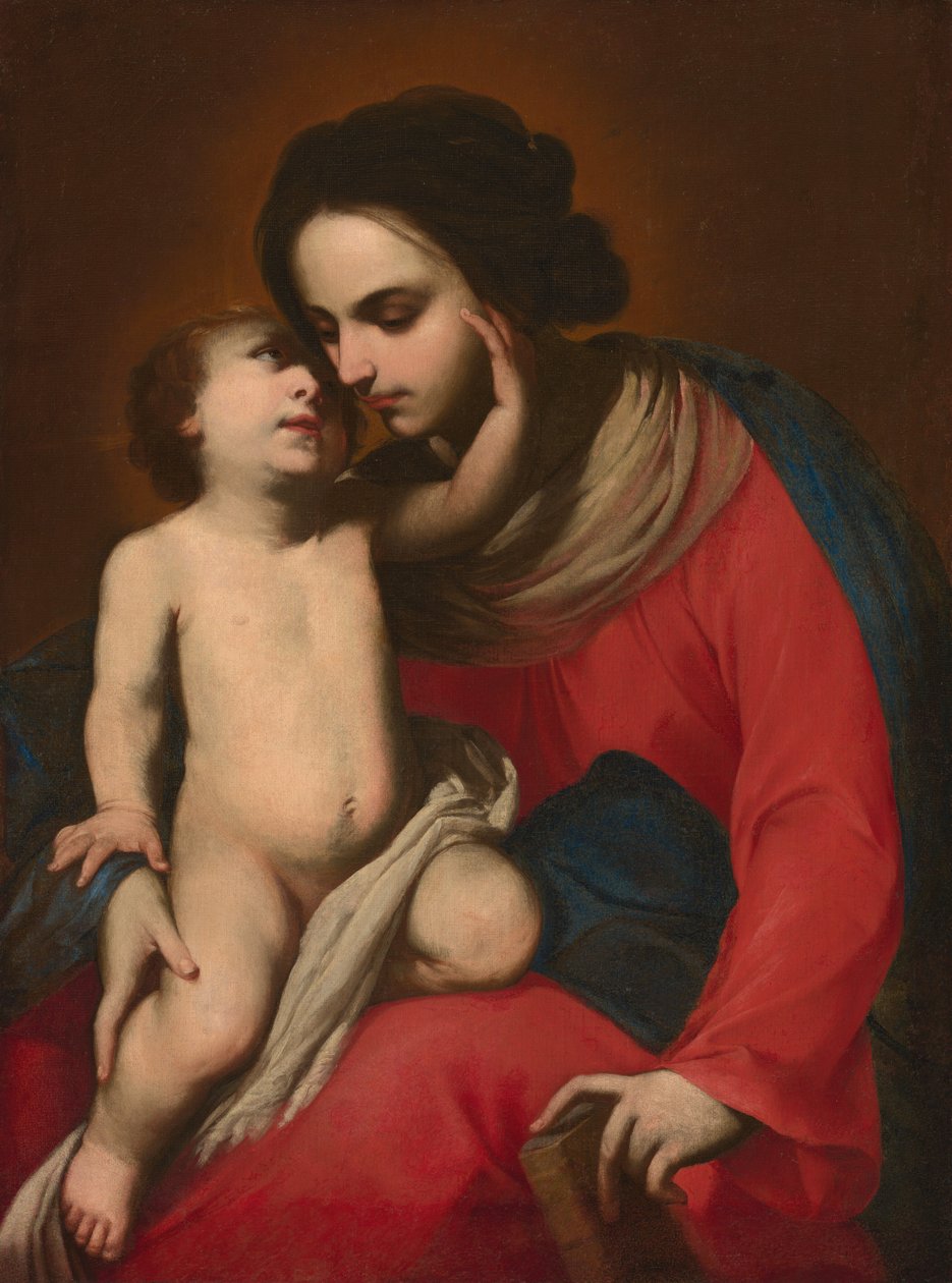 Madonna og barnet av Massimo Stanzione