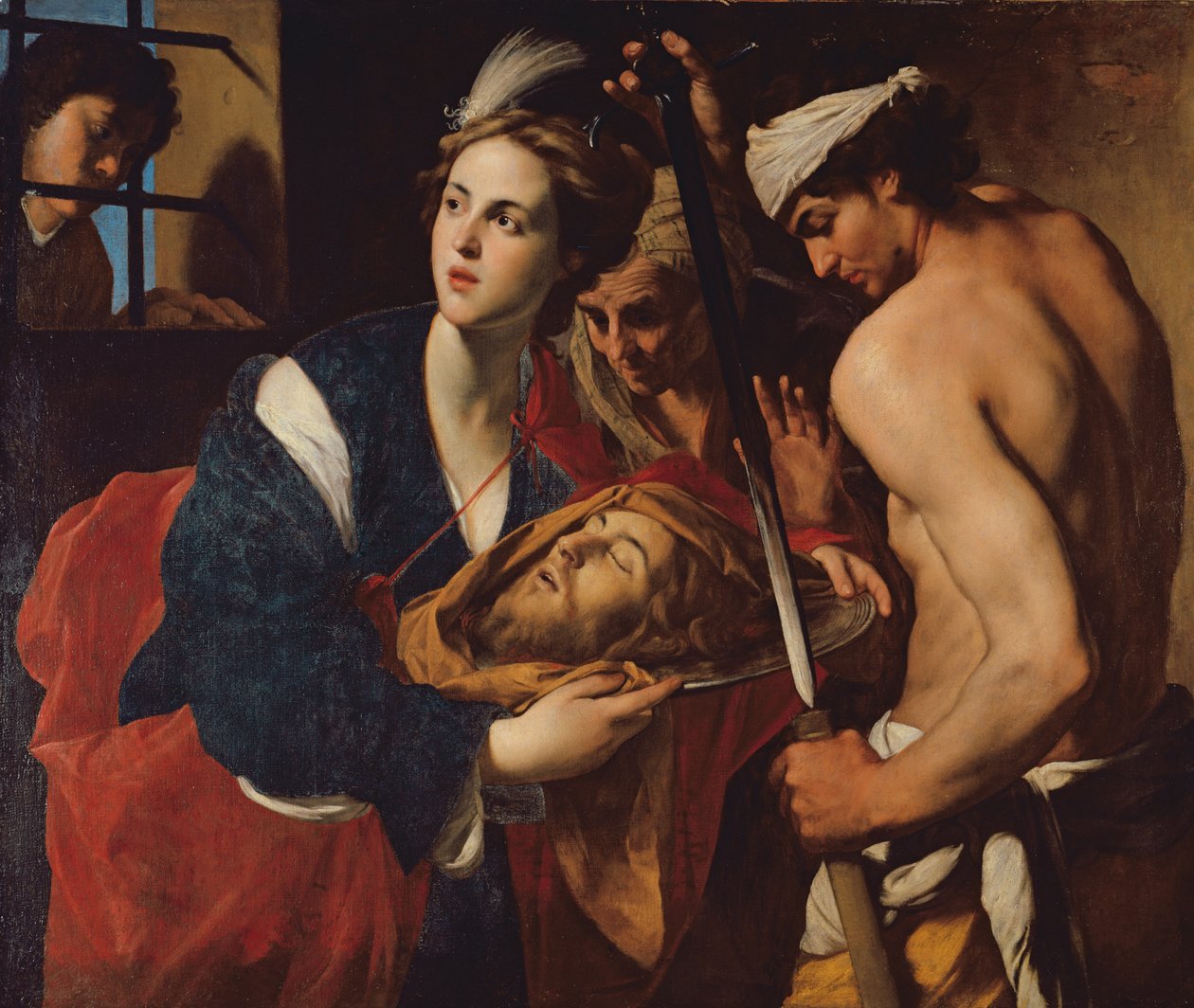Salome med hodet til døperen Johannes (olje på lerret) av Massimo Stanzioni