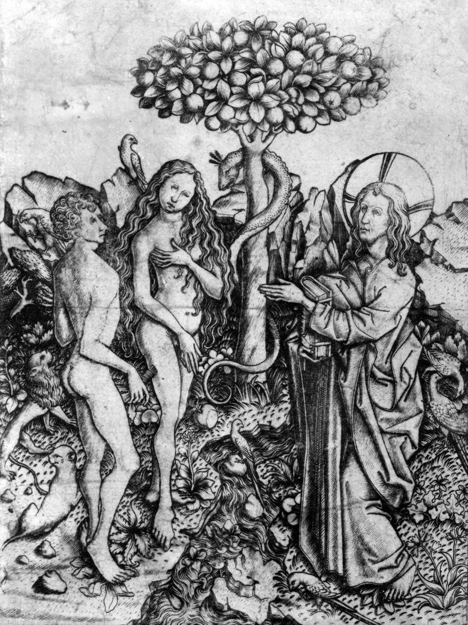 Menneskehetens fall, ca. 1450-67 av Master E. S.