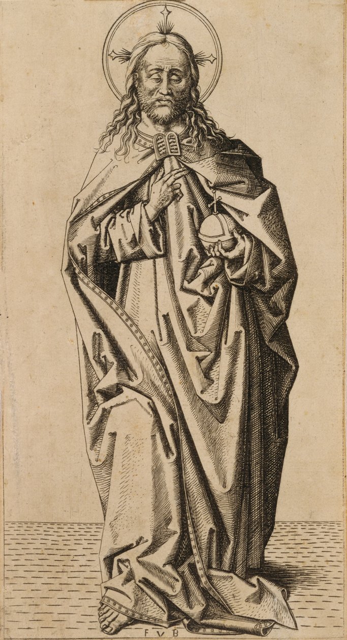 Kristus, fra serien Kristus og de tolv apostlene av Master F.V.B. fl.1480 1500 Master F.V.B. fl.1480 1500