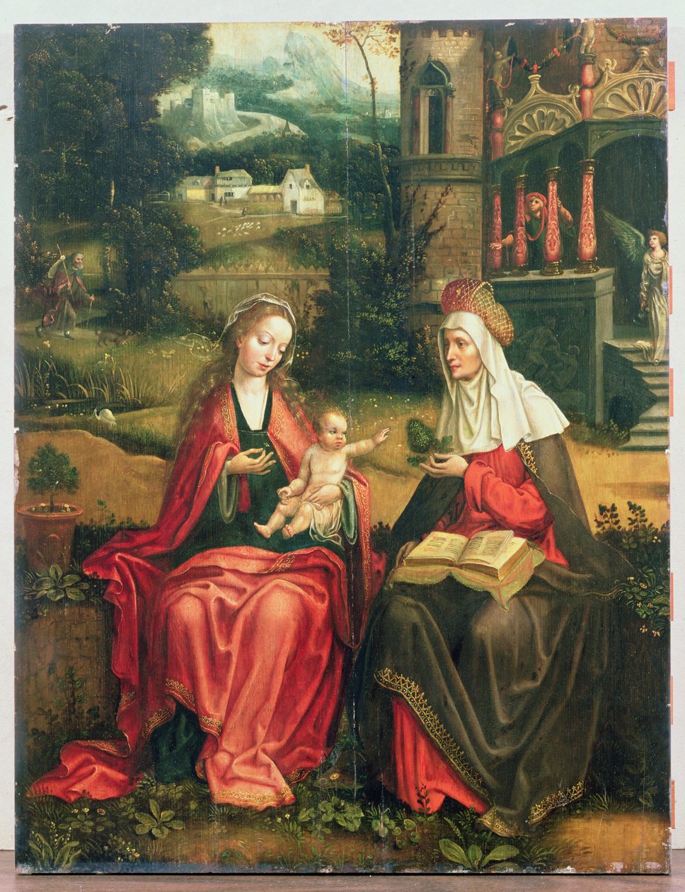 Madonna og barn med St. Anne av Master of 1518