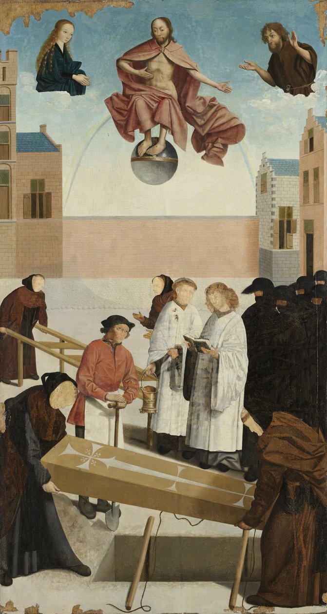 Burying the Dead fra The Seven Works of Mercy, 1504 av Master of Alkmaar