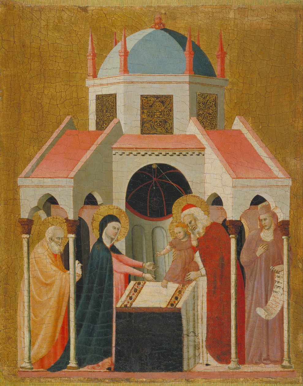 Presentasjon av Jesus i templet av Master of Cini the Madonna