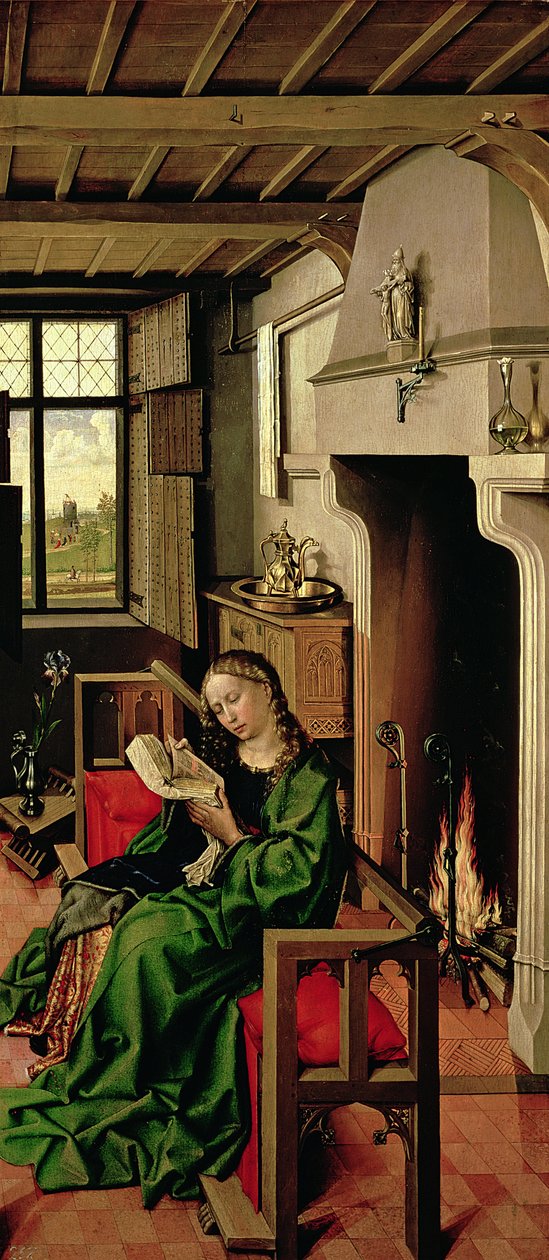 St. Barbara fra høyre fløy av Werl-altertavlen, 1438 (se også 68547) av Master of Flémalle