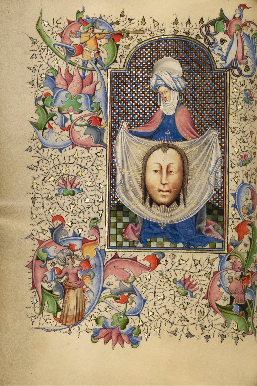 Saint Veronica viser Sudarium av Master of Guillebert de Mets