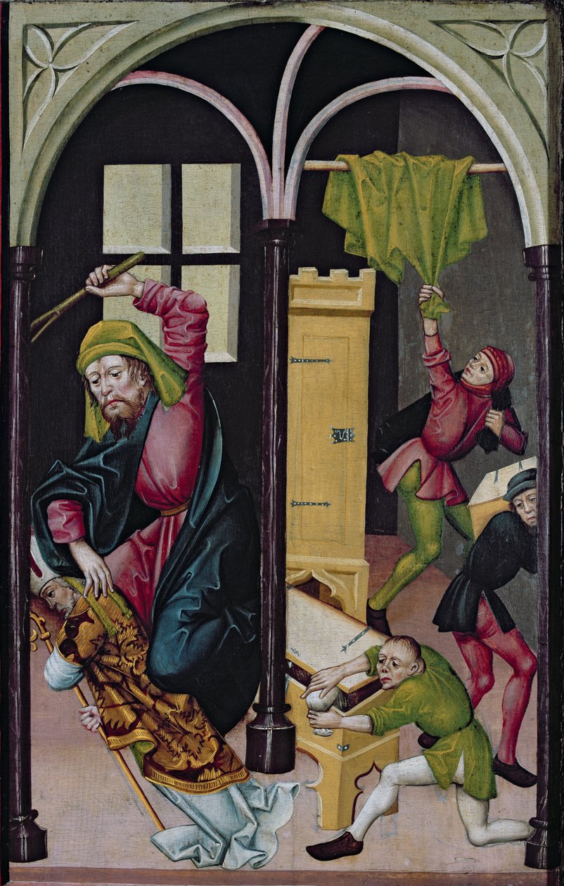 St. Nicholas altertavle av Master of Janosret