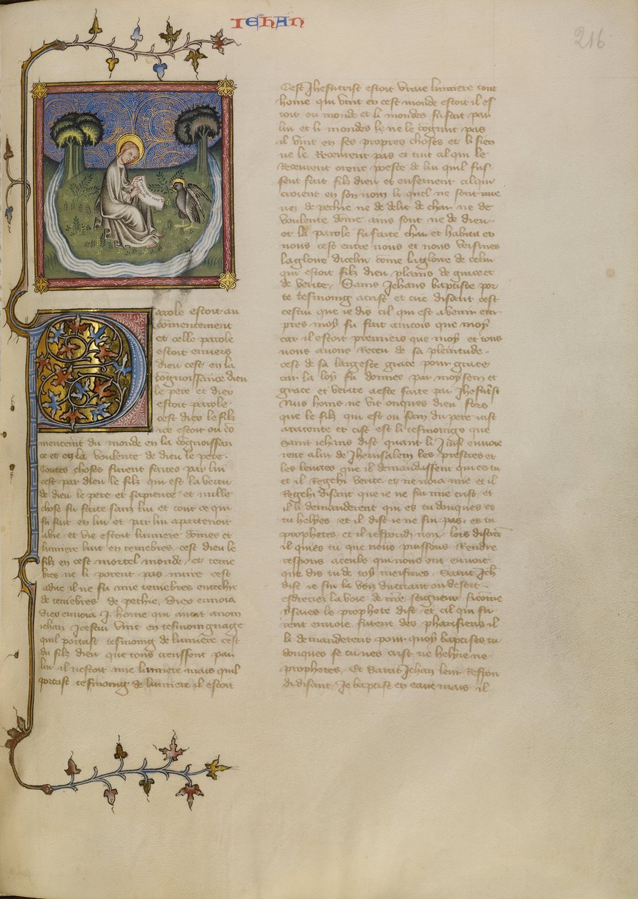 Saint John på Patmos av Master of Jean
