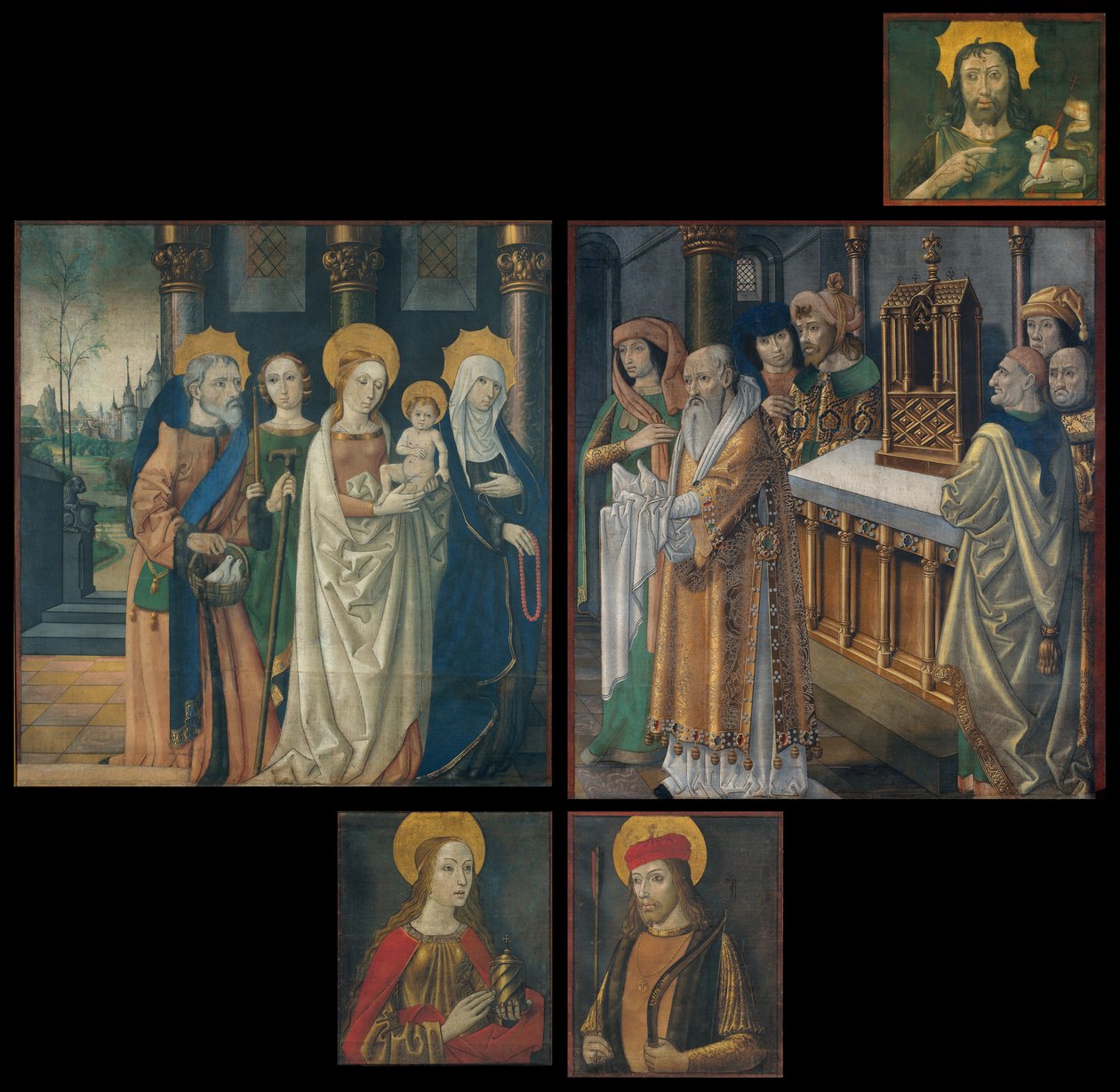 Malerier fra dørene til orgelet fra La Seu dUrgell katedral av Master of La Seu