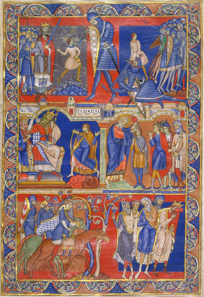 Scener fra Davids liv av Master of Morgan the Leaf