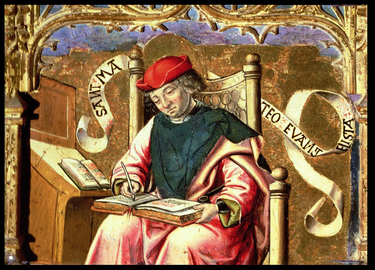 St. Matteus: Detalj av altertavle av Master of Paredes