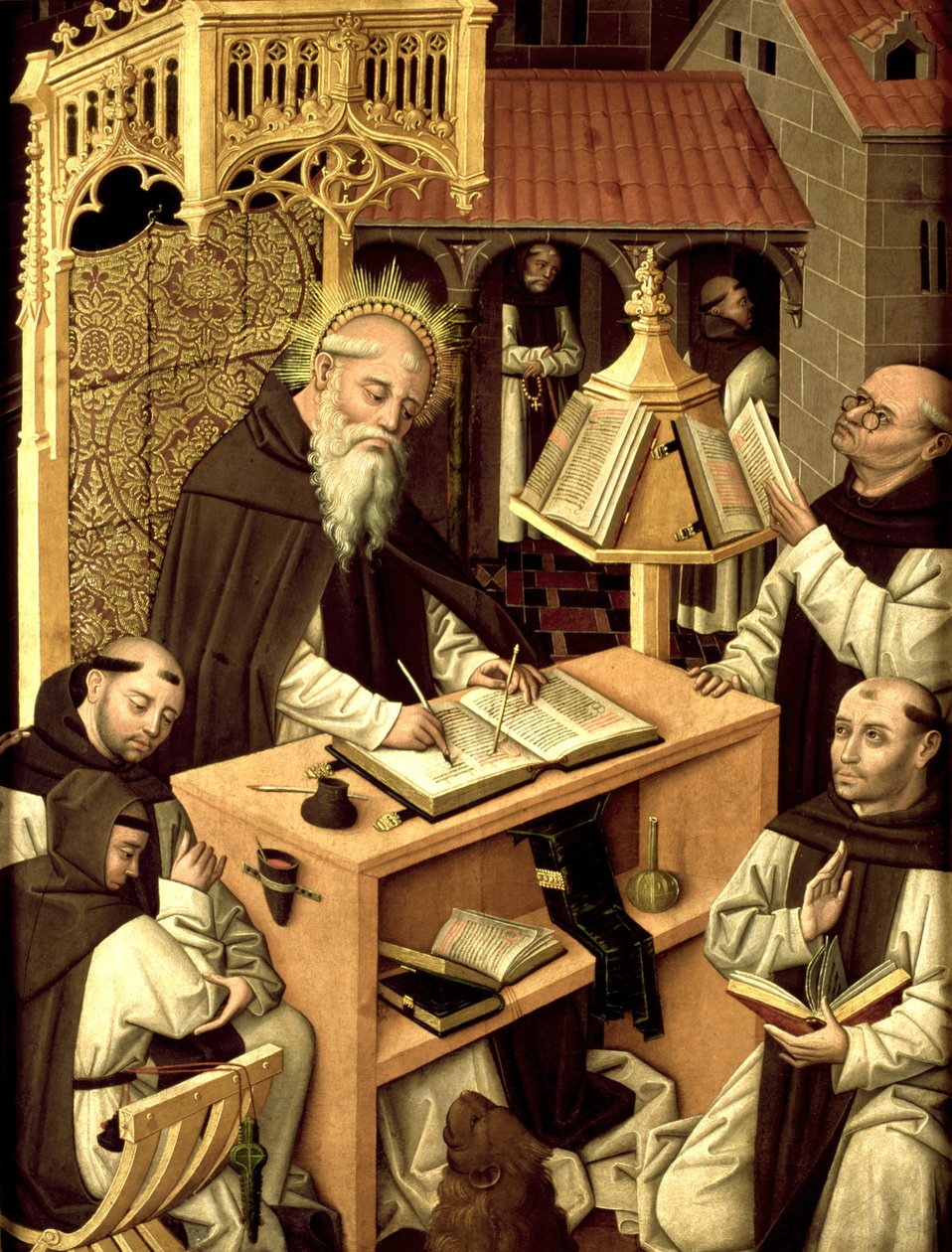 St. Jerome i scriptorium av Master of Parral