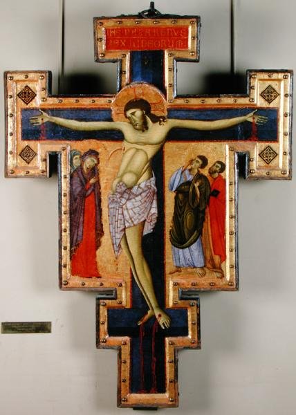 The Crucifixion, ca. 1270-80 (tempera på panel) av Master of San Francesco