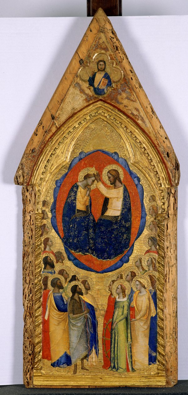 Coronation of the Virgin, ca. 1375-80 (tempera på poppeltre) av Master of San Lucchese Master of San Lucchese
