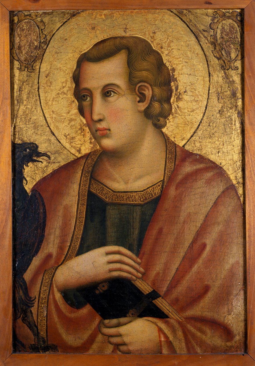 Johannes evangelisten (tempera på tre) av Master of San Torpe