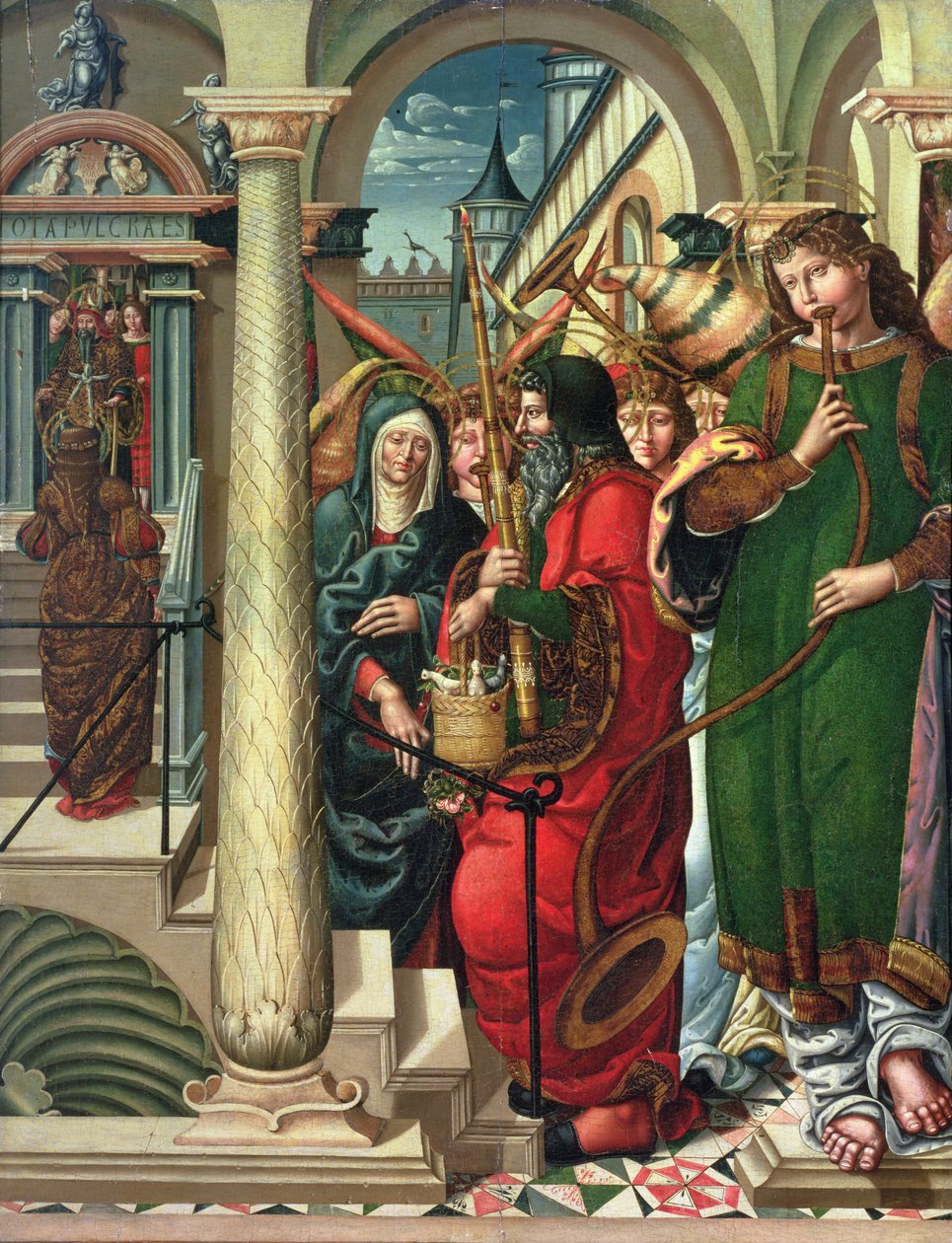 Presentasjonen av jomfruen i tempelet, 1519 (panel) av Master of Sigena