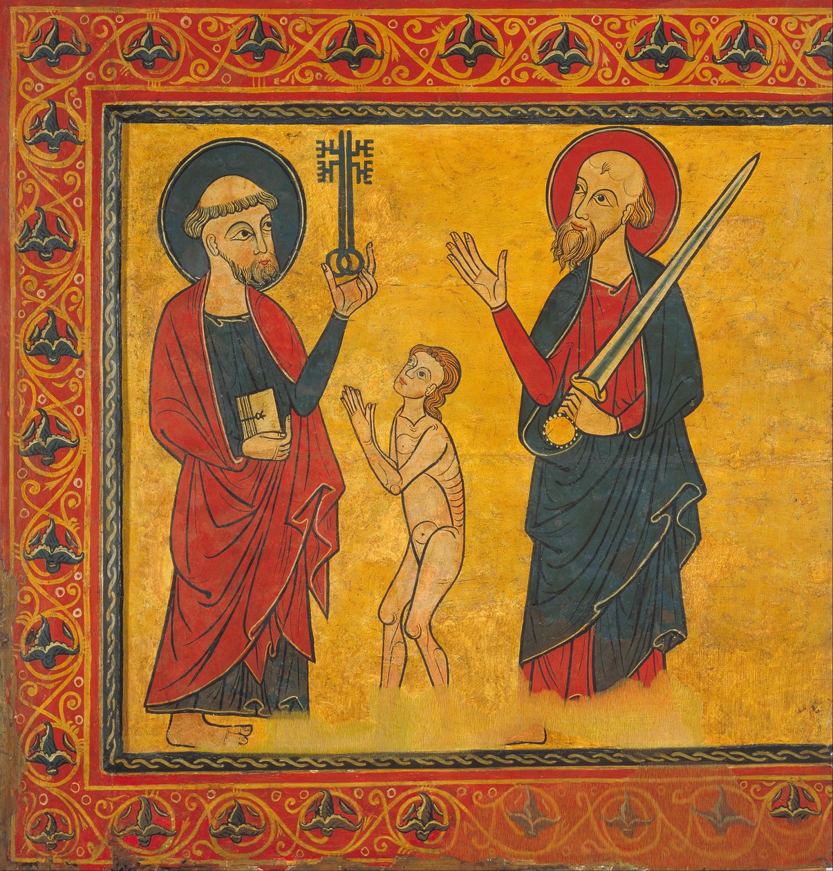 Tilgivende sjel mellom Saint Peter Saint Paul av Master of Soriguerola
