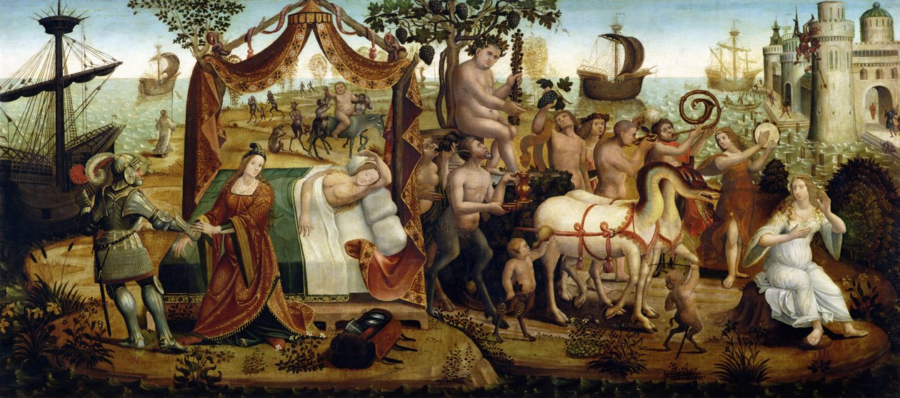 Ariadne i Naxos, fra historien om Thesevs av Master of the Campana Cassoni