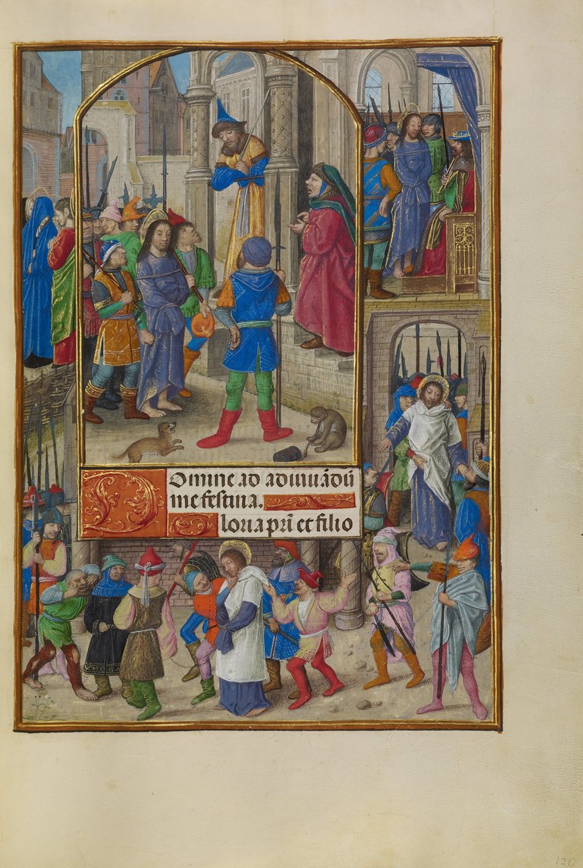 Kristus før Kaifas av Master of the Dresden Prayer Book