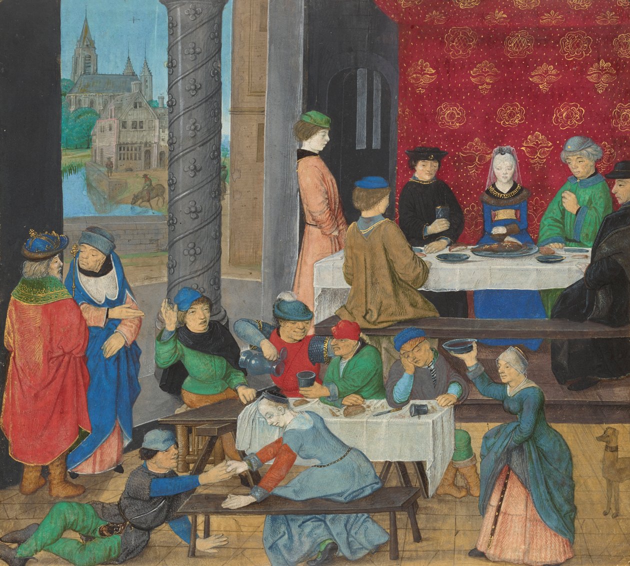 The Temperate and the Intemperate, ca. 1475-80 av Master of the Dresden Prayer Book
