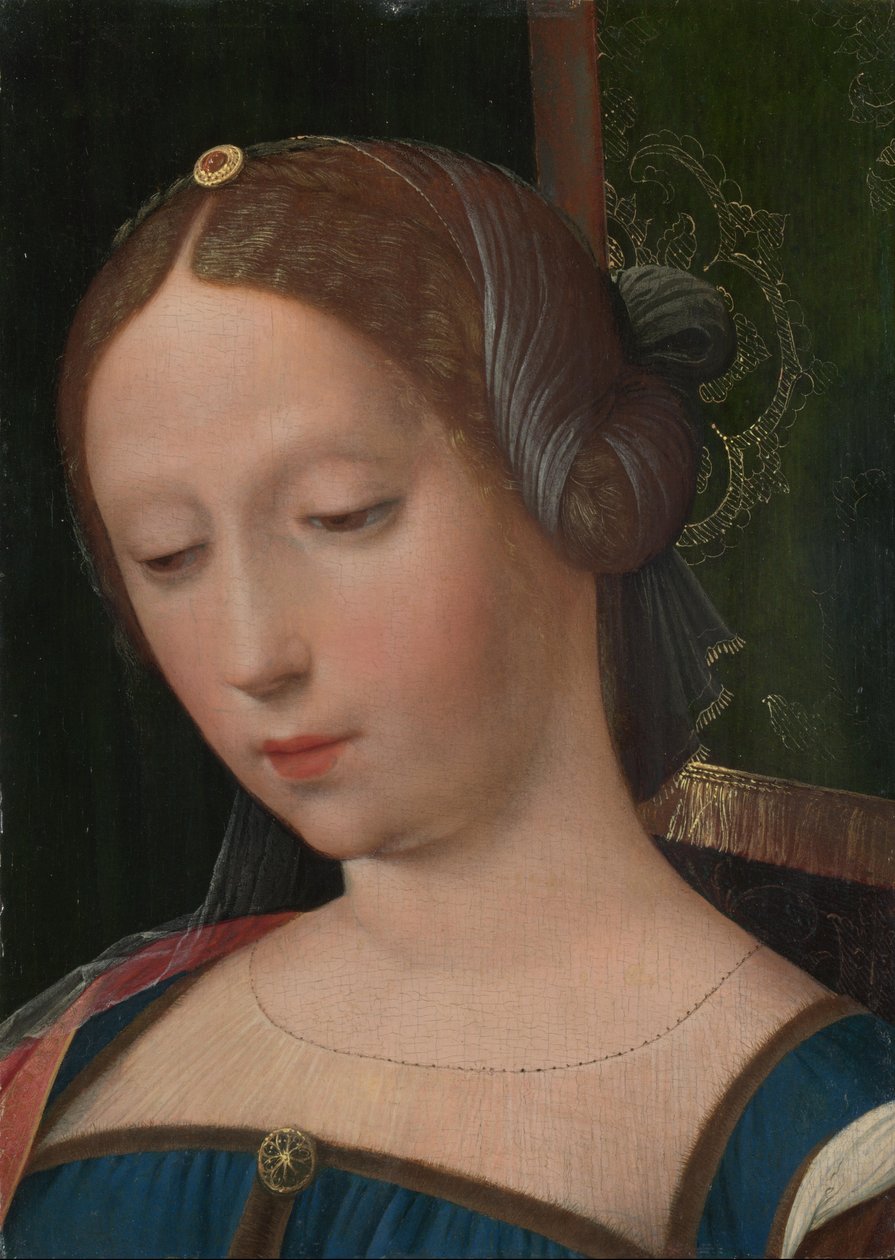 Et kvinnelig hode av Master of the Female Half Lengths